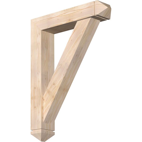 Ekena Millwork Traditional Arts and Crafts Smooth Bracket w/ Offset Brace, Douglas Fir, 7 1/2"W x 36"D x 48"H BKT0806X36X48TRA03SDF - main